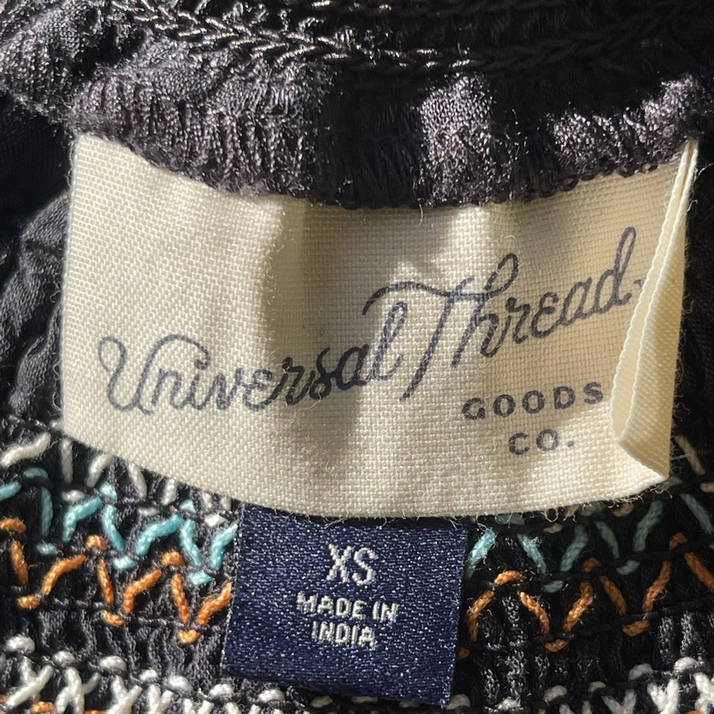 Universal Thread Black Maxi Embroidered Dress Size XS - Picture 7 of 12